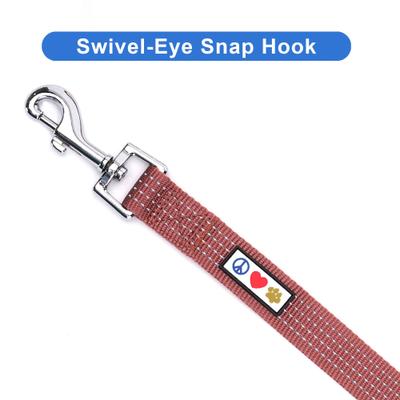 Show full view: Pawtitas Nylon Reflective Dog Leash, Marsala Brown, X-Small/Small: 6-ft long, 5/8-in wide slide 4 of 9