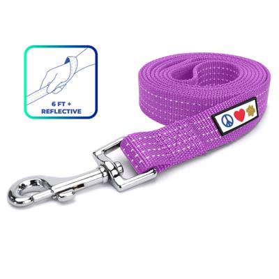 Show full view: Pawtitas Nylon Reflective Dog Leash, Purple Orchid, Medium/Large: 6-ft long, 1-in wide slide 1 of 9
