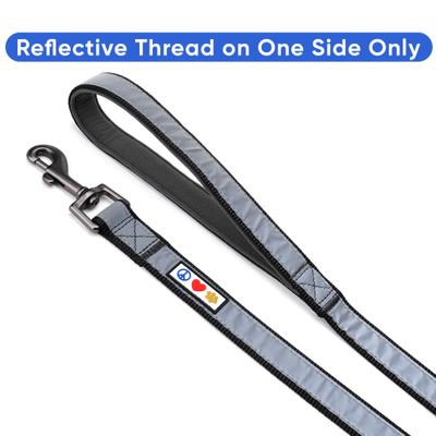 Show full view: Pawtitas Nylon Reflective Padded Dog Leash, Black, X-Small/Small: 6-ft long, 5/8-in wide slide 3 of 11