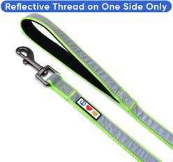 Pawtitas Nylon Reflective Padded Dog Leash, Green, Medium/Large: 6-ft long, 1-in wide slide 2 of 8