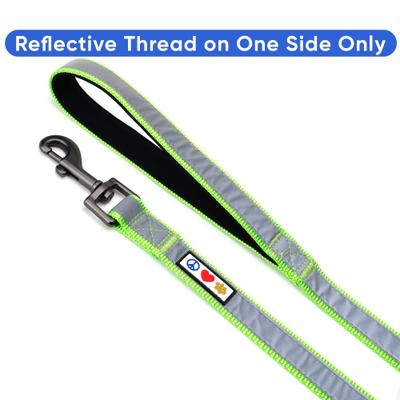 Show full view: Pawtitas Nylon Reflective Padded Dog Leash, Green, X-Small/Small: 6-ft long, 5/8-in wide slide 3 of 11