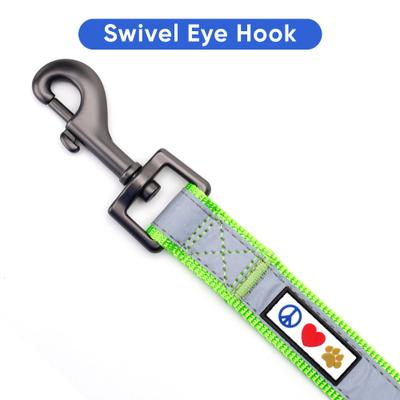 Show full view: Pawtitas Nylon Reflective Padded Dog Leash, Green, X-Small/Small: 6-ft long, 5/8-in wide slide 5 of 11