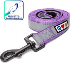 Pawtitas Nylon Reflective Padded Dog Leash, Purple Orchid, Medium/Large: 6-ft long, 1-in wide