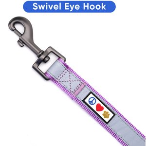 Pawtitas Nylon Reflective Padded Dog Leash, Purple Orchid, Medium/Large: 6-ft long, 1-in wide