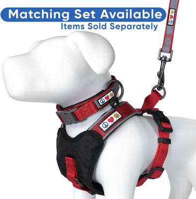 Show full view: Pawtitas Nylon Reflective Padded Dog Leash, Red, Medium/Large: 6-ft long, 1-in wide slide 6 of 11