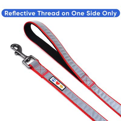 Show full view: Pawtitas Nylon Reflective Padded Dog Leash, Red, Medium/Large: 6-ft long, 1-in wide slide 3 of 11