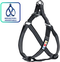 Pawtitas Nylon Reflective Step In Back Clip Dog Harness, Black, Small: 15 to 22-in chest