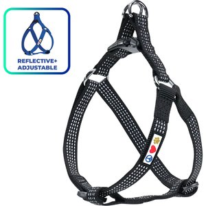 Pawtitas Nylon Reflective Step In Back Clip Dog Harness, Black, X-Small: 11 to 15-in chest