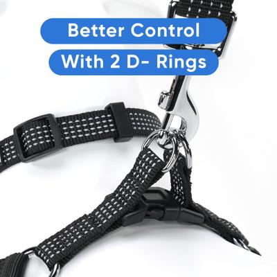 Show full view: Pawtitas Nylon Reflective Step In Back Clip Dog Harness, Black, X-Small: 11 to 15-in chest slide 6 of 11