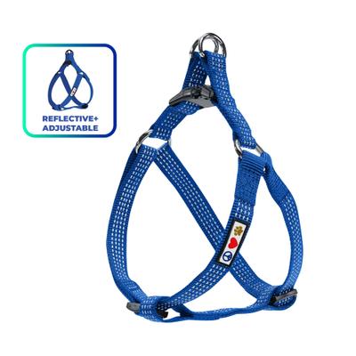 Show full view: Pawtitas Nylon Reflective Step In Back Clip Dog Harness, Blue, Medium: 20 to 28-in chest slide 1 of 11