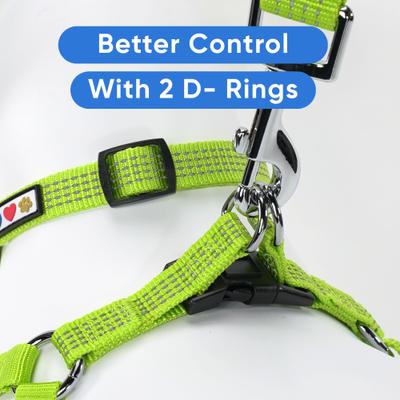 Show full view: Pawtitas Nylon Reflective Step In Back Clip Dog Harness, Green, Small: 15 to 22-in chest slide 6 of 11