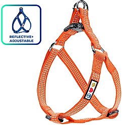 Pawtitas Nylon Reflective Step In Back Clip Dog Harness, Orange, Medium: 20 to 28-in chest