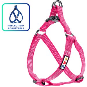 Pawtitas Nylon Reflective Step In Back Clip Dog Harness, Pink, X-Small: 11 to 15-in chest