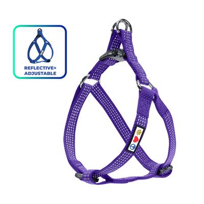 Show full view: Pawtitas Nylon Reflective Step In Back Clip Dog Harness, Purple, Large: 24 to 33-in chest slide 1 of 11