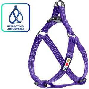 Pawtitas Nylon Reflective Step In Back Clip Dog Harness, Purple, X-Small: 11 to 15-in chest