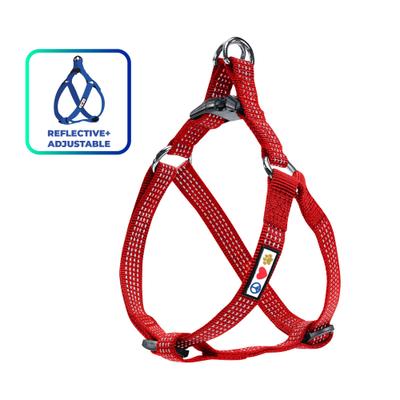 Show full view: Pawtitas Nylon Reflective Step In Back Clip Dog Harness, Red, Small: 15 to 22-in chest slide 1 of 12