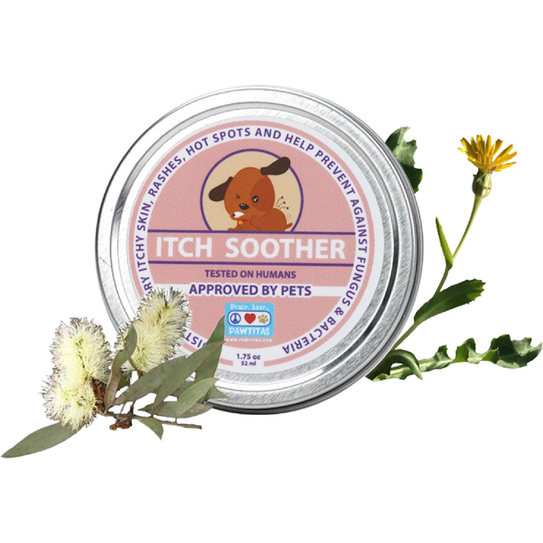 Pawtitas Organic Hypoallergenic Itch Soother Dog Balm, 1.75-fl oz can