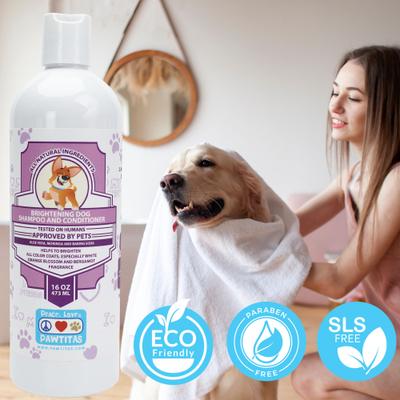Show full view: Pawtitas Organic Orange Blossom & Bergamot Oatmeal Dog Shampoo & Conditioner, 16-fl oz bottle slide 8 of 11