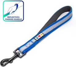 Pawtitas Padded Reflective Short Dog Leash, Blue