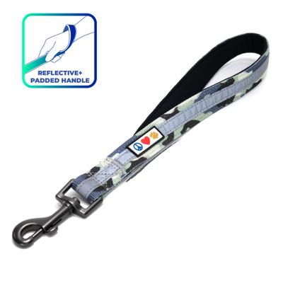Show full view: Pawtitas Padded Reflective Short Dog Leash, Camouflage Grey, Large slide 1 of 8