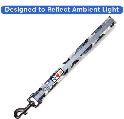 Show full view: Pawtitas Padded Reflective Short Dog Leash, Camouflage Grey, Large slide 4 of 8