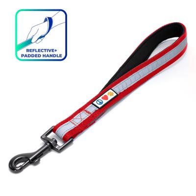 Show full view: Pawtitas Padded Reflective Short Dog Leash, Red, Large slide 1 of 8