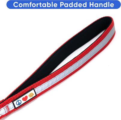 Show full view: Pawtitas Padded Reflective Short Dog Leash, Red, Large slide 3 of 8