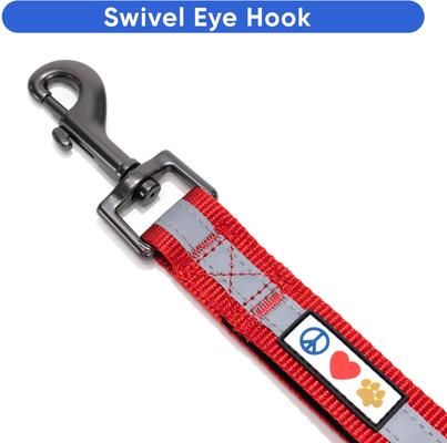 Show full view: Pawtitas Padded Reflective Short Dog Leash, Red, Large slide 5 of 8