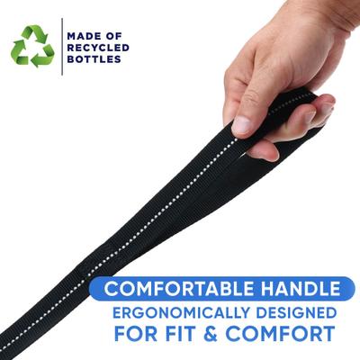 Show full view: Pawtitas Recycled Reflective Dog Leash, Black, Large slide 5 of 10