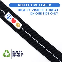 Pawtitas Recycled Reflective Dog Leash, Black, Small slide 2 of 7