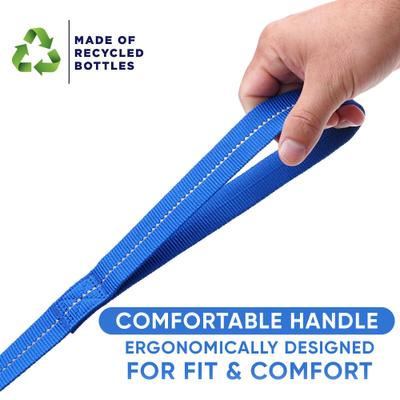 Show full view: Pawtitas Recycled Reflective Dog Leash, Blue, Small slide 4 of 9