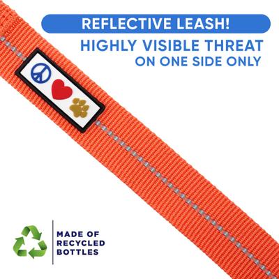 Show full view: Pawtitas Recycled Reflective Dog Leash, Coral, Large slide 3 of 9