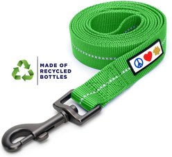 Pawtitas Recycled Reflective Dog Leash, Green, X-Small/Small: 6-ft long, 5/8-in wide