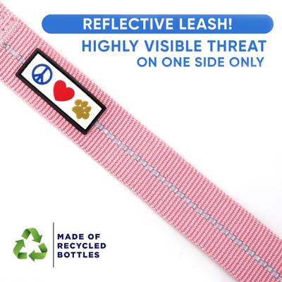 Show full view: Pawtitas Recycled Reflective Dog Leash, Pink, Large slide 3 of 9