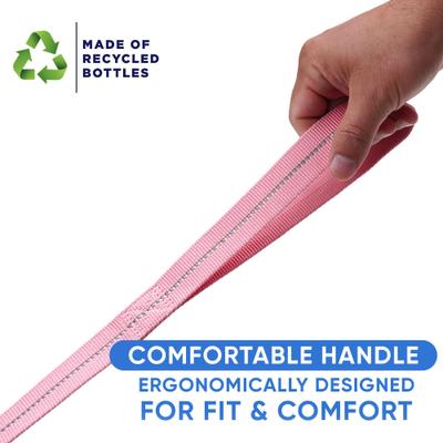 Show full view: Pawtitas Recycled Reflective Dog Leash, Pink, Large slide 4 of 9