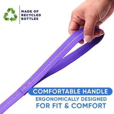 Show full view: Pawtitas Recycled Reflective Dog Leash, Purple, Small slide 4 of 9