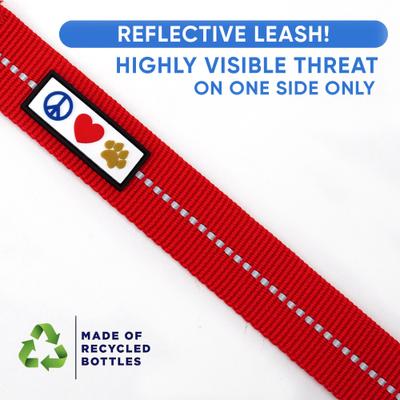 Show full view: Pawtitas Recycled Reflective Dog Leash, Red, Small slide 3 of 9
