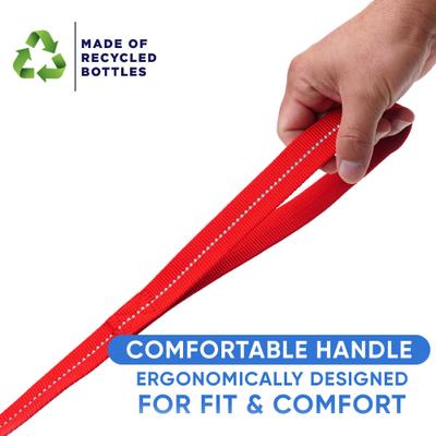 Show full view: Pawtitas Recycled Reflective Dog Leash, Red, Small slide 4 of 9