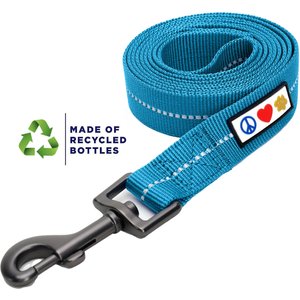 Pawtitas Recycled Reflective Dog Leash, Teal, Large