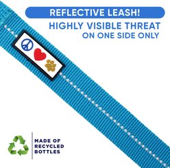 Pawtitas Recycled Reflective Dog Leash, Teal, Large slide 2 of 7