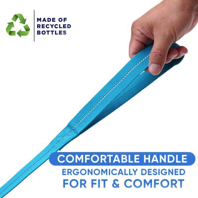 Show full view: Pawtitas Recycled Reflective Dog Leash, Teal, Large slide 4 of 9