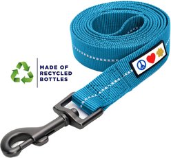 Pawtitas Recycled Reflective Dog Leash, Teal, Small
