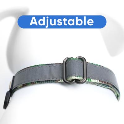 Show full view: Pawtitas Reflective Martingale Dog Collar, Camo Green, Medium slide 6 of 10