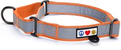 Pawtitas Reflective Martingale Dog Collar, Orange, Small: 11 to 16-in neck, 5/8-in wide