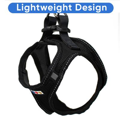 Show full view: Pawtitas Reflective Mesh Dog Harness, Black, Small slide 5 of 10