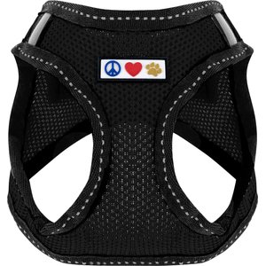 Pawtitas Reflective Mesh Dog Harness, Black, XX-Small
