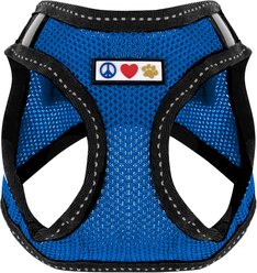 Pawtitas Reflective Mesh Dog Harness, Blue, Small
