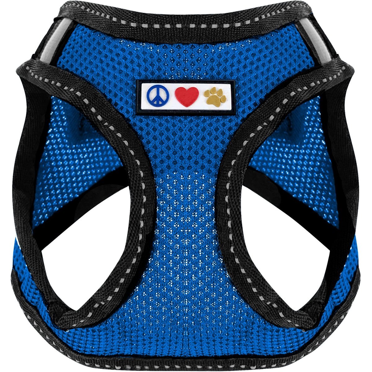 Pawtitas Reflective Mesh Dog Harness, Blue, Small