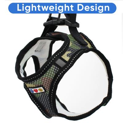 Show full view: Pawtitas Reflective Mesh Dog Harness, Camouflage Green, XX-Small slide 5 of 10