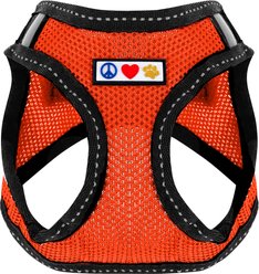 Pawtitas Reflective Mesh Dog Harness, Orange, Medium
